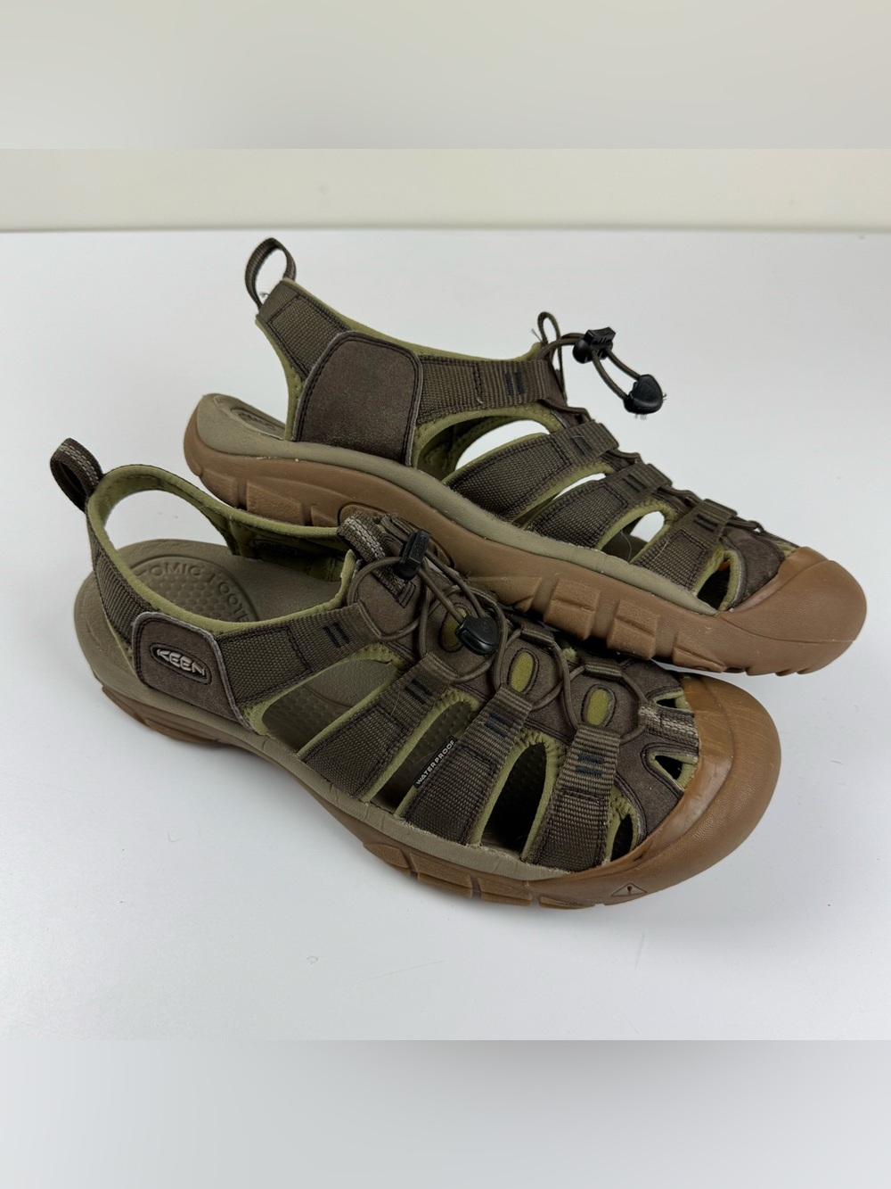KEEN Men's Sz 13 Newport H2 Sandals Water / Hiking Outdoorsy Shoes Olive & Brown